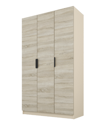 Szafa Cynthia 3D 120 cm - Dąb Sonoma / Mink Beż