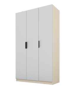 Szafa Cynthia 3D 150 cm - Szary / Mink Beż