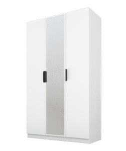 Szafa Cynthia 3D 120 cm 1 Lustro - Biały / Biały