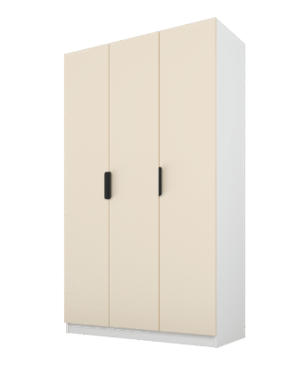 Szafa Cynthia 3D 120 cm - Mink Beż / Biały