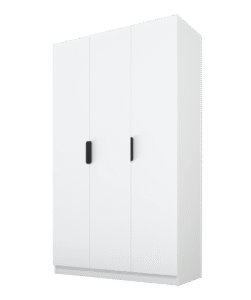 Szafa Cynthia 3D 120 cm - Biały / Biały