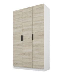 Szafa Cynthia 3D 120 cm - Dąb Sonoma / Biały
