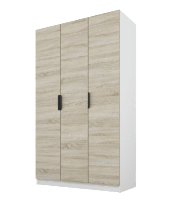 Szafa Cynthia 3D 120 cm - Dąb Sonoma / Biały