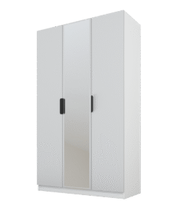 Szafa Cynthia 3D 120 cm 1 Lustro - Szary / Biały