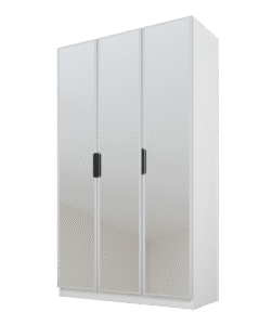 Szafa Cynthia 3D 150 cm 3 Lustra - Szary / Biały