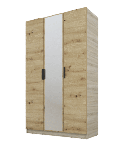 Szafa Cynthia 3D 150 cm 1 Lustro - Dąb Artisan / Dąb Sonoma