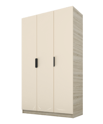 Szafa Cynthia 3D 120 cm - Mink Beż / Dąb Sonoma