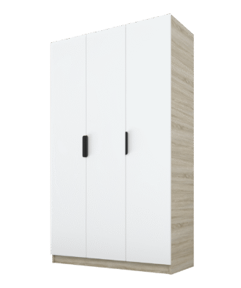 Szafa Cynthia 3D 120 cm - Biały / Dąb Sonoma
