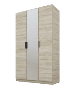 Szafa Cynthia 3D 150 cm 1 Lustro - Dąb Sonoma / Dąb Sonoma