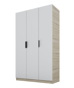 Szafa Cynthia 3D 120 cm - Szary / Dąb Sonoma