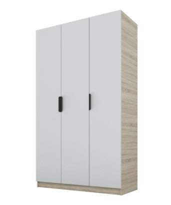 Szafa Cynthia 3D 120 cm - Szary / Dąb Sonoma