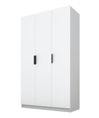 Szafa Cynthia 3D 120 cm - Biały / Szary