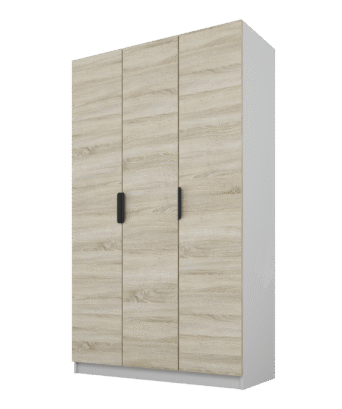 Szafa Cynthia 3D 120 cm - Dąb Sonoma / Szary