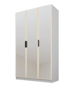 Szafa Cynthia 3D 120 cm 3 Lustra - Mink Beż / Szary