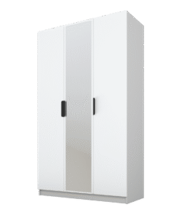 Szafa Cynthia 3D 150 cm 1 Lustro - Biały / Szary