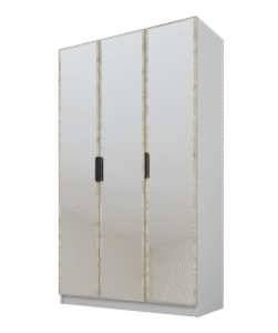 Szafa Cynthia 3D 120 cm 3 Lustra - Dąb Sonoma / Szary
