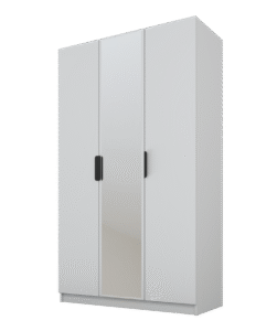Szafa Cynthia 3D 120 cm 1 Lustro - Szary / Szary