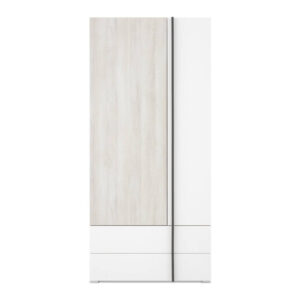 Szafa Remo RM2 - Dąb Wilton Biały / Biały Lux / Antracyt