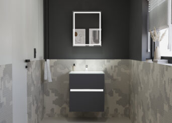 Meble łazienkowe Neo z LED - Czarny Mat