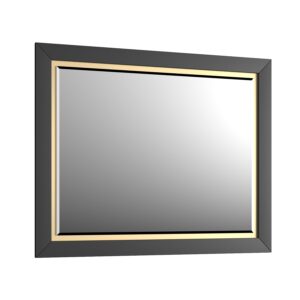 Lustro 100cm x 80cm Chic - Czarny Półmat