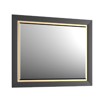 Lustro 100cm x 80cm Chic - Czarny Półmat