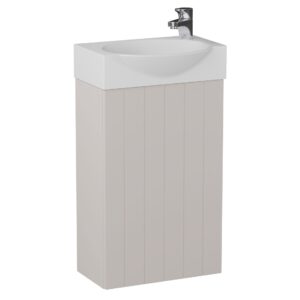 Szafka podumywalkowa DIA 40cm w zestawie z umywalką z marmuru syntetycznego w połysku 40cm - Kaszmir Półmat