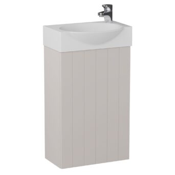 Szafka podumywalkowa DIA 40cm w zestawie z umywalką z marmuru syntetycznego w połysku 40cm - Kaszmir Półmat