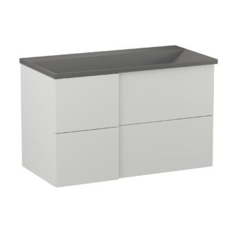 Szafka podumywalkowa 90cm Edge - Biało Szary Półmat