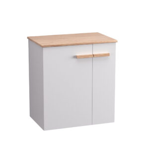 Szafka podumywalkowa 59 cm L-Wood z blatem - Biały Połysk