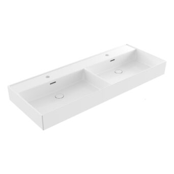 Umywalka meblowa ceramiczna Optima 120cm, dwukomorowa