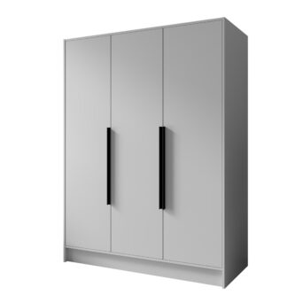Szafa Porto 150 cm - Biały / Uchwyty Czarne