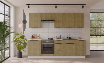 Meble Kuchenne Dąb Cremona Zestaw 260 cm