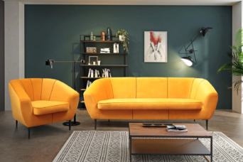 Zestaw Sofa Skandynawska Olivio + Fotel Wysokie Nóżki