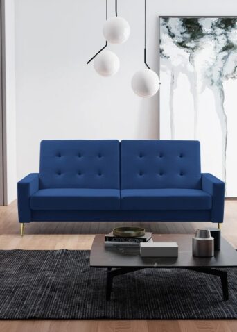 Sofa Domino Z Funkcją Spania Wysokie Nóżki