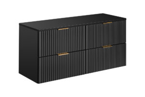 Zestaw meblowy 120 cm z blatem - Adel Black - SET-ADB B 120 CM- Czarny