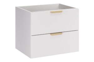 Szafka pod umywalkę 60cm 2 szuflady - ASTER WHITE 82-60-46-2S - Biały Mat