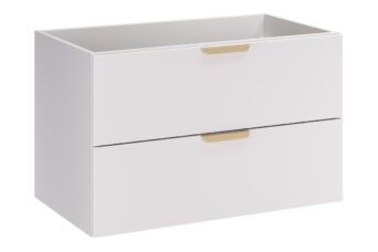 Szafka pod umywalkę 80cm 2 szuflady - ASTER WHITE 82-80-46-2S - Biały Mat