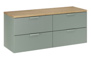 Zestaw meblowy 120cm z blatem - SET-ASG B CREMONA 120cm - ASTER GREEN - Zielony Mat