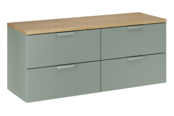 Zestaw meblowy 120cm z blatem - SET-ASG B CREMONA 120cm - ASTER GREEN - Zielony Mat