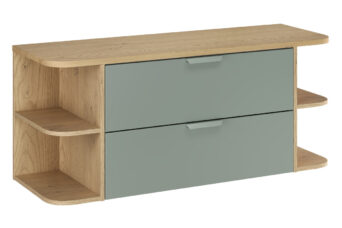 Zestaw meblowy 120cm z blatem - SET-ASG B CREMONA 120cm LRSM - ASTER GREEN - Zielony Mat