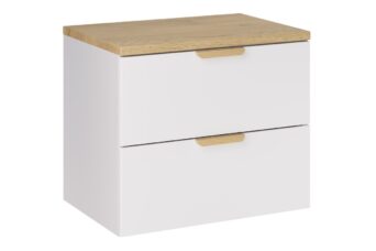 Zestaw meblowy 60cm z blatem - SET-ASW B CREMONA 60cm - ASTER WHITE - Biały Mat