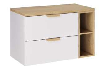Zestaw meblowy 80cm z blatem - SET-ASW B CREMONA 80cm LR - ASTER WHITE - Biały Mat