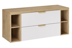 Zestaw meblowy 120cm z blatem - SET-ASW B CREMONA 120cm LR - ASTER WHITE - Biały Mat
