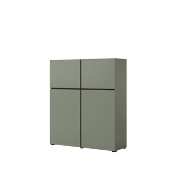 Komoda wysoka 4D Cross - 24GWMY76 - Zielony / Czarny