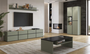 Zestaw Mebli do salonu Cross - 24GWMY02 + 12 + 40 + 99 - Zielony / Czarny