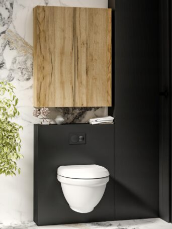 Szafka Łazienkowa Wisząca Nad Geberit Eva 60 cm - Dąb Craft Złoty