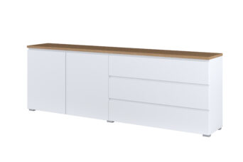 Komoda MODO 247VOJ28 - Biały / Dąb Mauvella