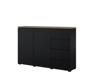 Komoda MODO 24W5OJ45 - Czarny / Dąb Mauvella