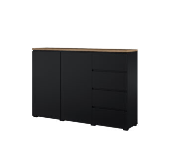 Komoda MODO 24W5OJ45 - Czarny / Dąb Mauvella