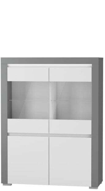 Witryna Alabama ABW-1 - Biały Mat / Antracyt Mat